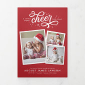 Nieuwe kerstfeestdag voor baby's drieluik wenskaart (Cover)