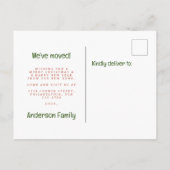 Nieuwe kerstfeestdag voor thuisgebruik Foto Aankondigingskaart (Achterkant)