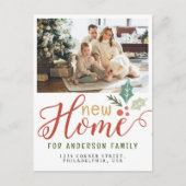 Nieuwe kerstfeestdag voor thuisgebruik Foto Aankondigingskaart (Voorkant)