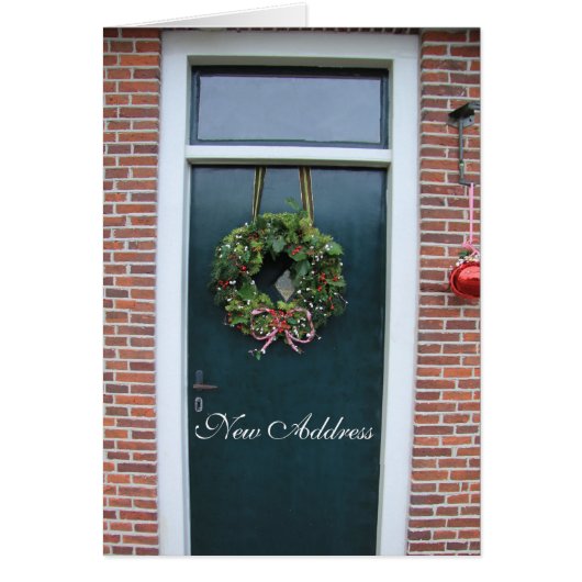 Nieuwe kerstkaart voor adres (Voorkant)