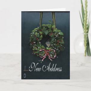 Nieuwe kerstkaart voor adres feestdagen kaart