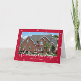 Nieuwe kerstkaart voor thuisfoto's feestdagen kaart