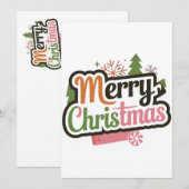 Nieuwe Kerstkaarten: Platte Kerstkaart (Voorkant / Achterkant)