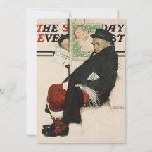 Nieuwe Kerstman in de Trein Norman Rockwell The Sa