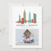 Nieuwe Kerstmis Gebouwen in New York, Architectuur Feestdagenkaart (Voorkant)