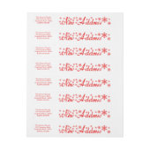 Nieuwe Kerstmis van de Sneeuwvlok van het Adres Adreslabel Wikkel (Vel)