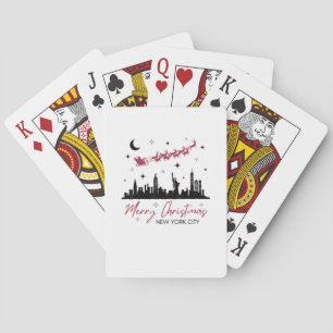 Nieuwe Kerstreis in New York City, Prettig Kerst N Pokerkaarten