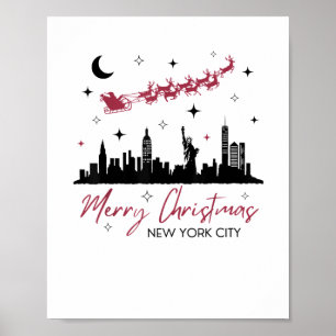 Nieuwe Kerstreis in New York City, Prettig Kerst N Poster