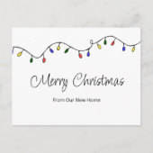 Nieuwe kerstverlichting voor thuisgebruik aankondigingskaart (Voorkant)