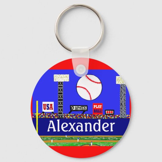 Nieuwe Kinder sport Baseball Keychain Party Favor  (Voorkant)