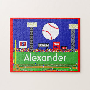 Nieuwe Kinder sport Baseball Puzzle Personalized G Legpuzzel