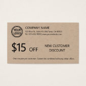 Nieuwe klant Korting op Kaart (Voorkant)