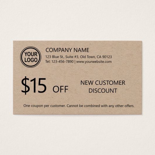 Nieuwe klant Korting op Kaart (Voorkant)