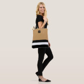 Nieuwe Klassieke Camel Colour Combination All-Over Tote Bag (Op model)