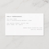 Nieuwe klassieke minimalistische moderne grafische visitekaartje (Achterkant)