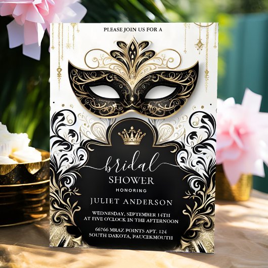 Nieuwe kledingcode Prom Masquerade Ball Bruidsdouc Kaart