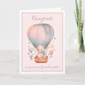 Nieuwe kleindochter Congrats wenskaart Kaart (Voorkant)