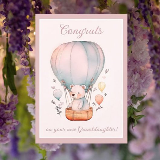 Nieuwe kleindochter gefeliciteerd kaart