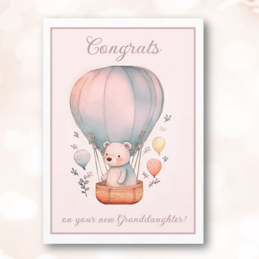 Nieuwe kleindochter gefeliciteerd kaart