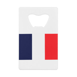 Nieuwe kleur van de Franse vlag Creditkaart Flessenopener
