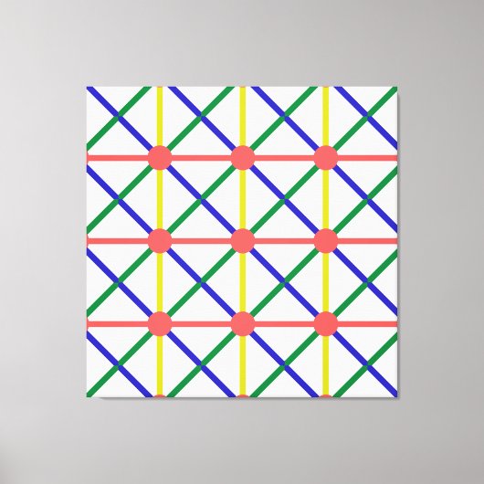 nieuwe kleurrijke cirkel, vierkant en rechthoek, p canvas afdruk (Voorkant)