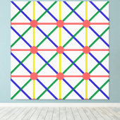 nieuwe kleurrijke cirkel, vierkant en rechthoek, p canvas afdruk (Insitu (Houten vloer))