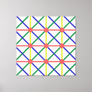 nieuwe kleurrijke cirkel, vierkant en rechthoek, p canvas afdruk
