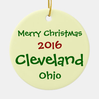 NIEUWE KLEVELAND OHIO MERRY CHRISTMAS ORNAMENT VAN