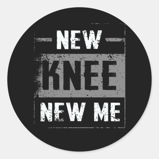 Nieuwe knie New Me Replacement Surgery na post op Ronde Sticker (Voorkant)