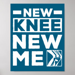 Nieuwe Knie Nieuwe Ik Vervangende Herstel Chirurgi Poster