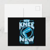 Nieuwe knie, nieuwe knie, vervanging briefkaart (Voorkant / Achterkant)