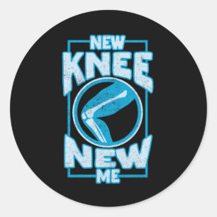Nieuwe knie, nieuwe knie, vervanging ronde sticker