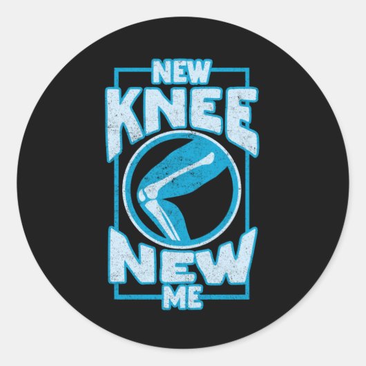 Nieuwe knie Nieuwe ME knievervanging Ronde Sticker (Voorkant)