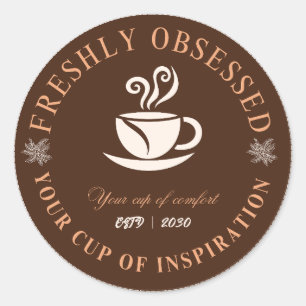 Nieuwe Koffiebeker Sticker met Obsessie