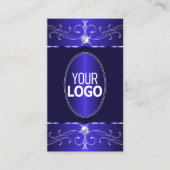 Nieuwe Koninklijke Blauwe  Ornamenten met Logo Visitekaartje (Voorkant)