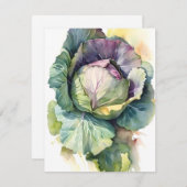 Nieuwe kool in Waterverven Feestdagenkaart (Voorkant / Achterkant)