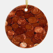 Nieuwe koperen munten keramisch ornament (Voorkant)