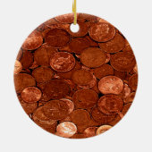 Nieuwe koperen munten keramisch ornament (Achterkant)