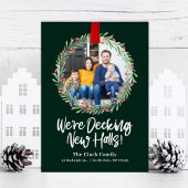 Nieuwe krans kerstkaart verhuisbericht