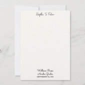 Nieuwe krans palmboom strand groen en gouden bruil kaart (Achterkant)