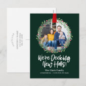 Nieuwe Krans Verzending Aankondiging Postkaart (Voorkant / Achterkant)