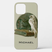 nieuwe kunst met een owl, munt en boek Case-Mate iPhone case (Achterkant)