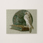 nieuwe kunst met een owl, munt en boek legpuzzel (Horizontaal)