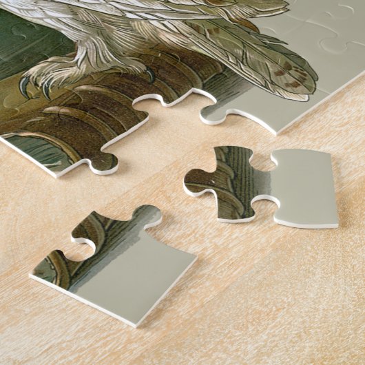  nieuwe kunst met een owl, munt en boek legpuzzel (Zijkant)