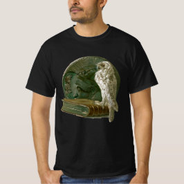  nieuwe kunst met een owl, munt en boek t-shirt