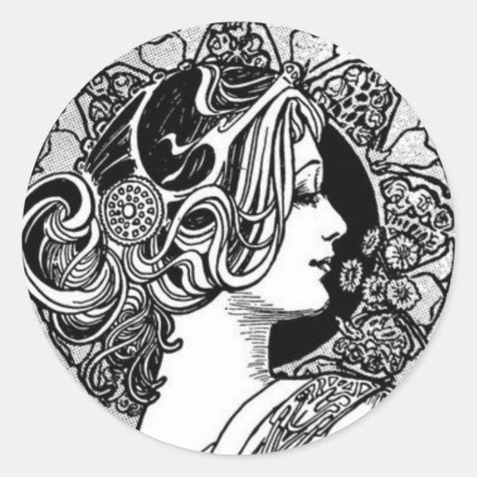  nieuwe kunst ronde sticker (Voorkant)