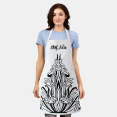  nieuwe kunstbloemen, floral nog leven schort (Gedragen)