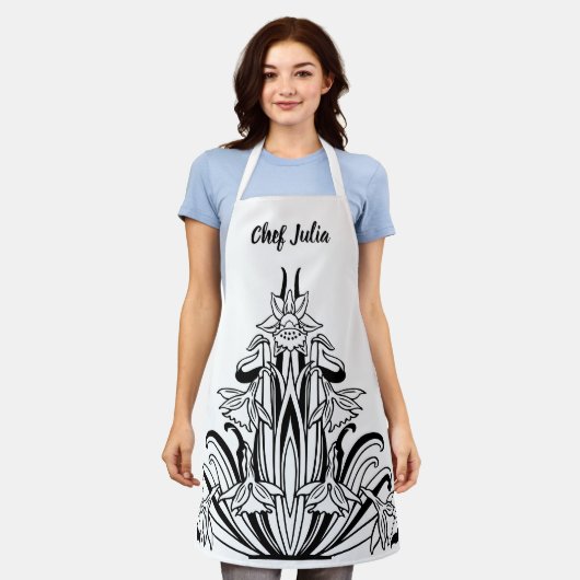  nieuwe kunstbloemen, floral nog leven schort (Gedragen)