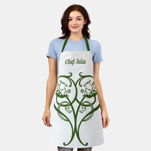  nieuwe kunstbloemen in hartvorm schort (Gedragen)