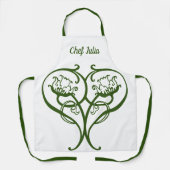  nieuwe kunstbloemen in hartvorm schort (Voorkant)